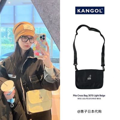 ■❇ Spot Keiko Japan buys KANGOL kangaroo Korean net red white deer with the same style single shoulder Messenger envelope bag embroidery logo