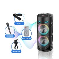 Wireless Bluetooth Column Portable Speaker Big Powerful Speaker Music Center Subwoofer Column with Micphone K-Song U-Disk TF Box