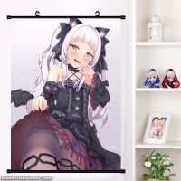 ✢♗◇ ใหม่น่ารักอะนิเมะ Hololive VTuber Murasaki Shion Wall Scroll Mural Hang พิมพ์โปสเตอร์ตกแต่งบ้านสะสมตกแต่งของขวัญ