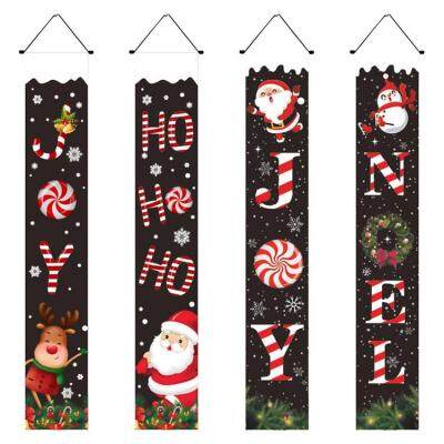 Christmas Porch Sign Banner Christmas Santa Claus Porch Banners Christmas Door Hanging Flag for Front Door Decorative Theme Party Supplies greater