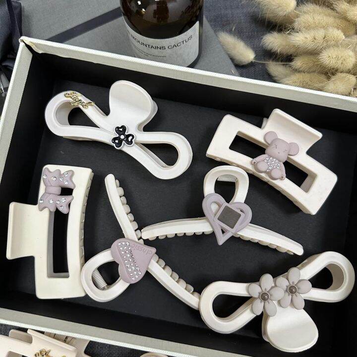 ENSHS fashion Korean Frosted Hair Clip Gentle cream Color Gripper Clip