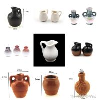 【hot】✈◙  1pcsMini Pottery Vase Miniatures 1:12 house Accessories Miniature Dollhouse