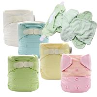 Baby Ecological Diapers Reusable Nappy One Size Washable Diapers Baby Cloth Nappies Waterproof Diapers AI2 Bamboo Insert Pop In Cloth Diapers