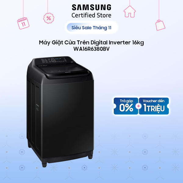Máy Giặt Cửa Trên Samsung Digital Inverter 16kg (WA16R6380BV)
