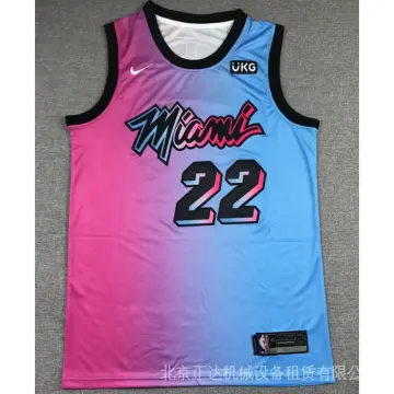 City Edition 2020-2021 Miami Heat Pink&Blue #22 NBA Jersey,Miami Heat