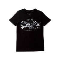 SUPERDRY VINTAGE LOGO PHOTO ROSE ENTRY เสื้อยืดลําลองสําหรับผู้ชายแขนสั้นคลาสสิคพิมพ์ลาย