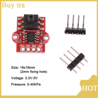 Buytra โมดูลเซนเซอร์วัดความดัน DC 3.3V 5V 0-40KPa เชื่อมต่อท่ออ่อน2.5มม. บอร์ดสำหรับ Arduino ตัวควบคุมระดับน้ำดิจิตอลของเหลว