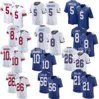 NFL เสื้อเจอร์ซีย์ไจแอนต์ปักชุดมะกอกการค้าต่างประเทศขายส่ง 5# 8#JONES 26#BARKLEY