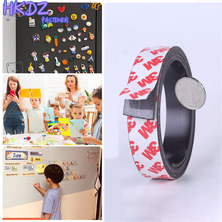 50cm-lot-self-adhesive-flexible-magnetic-strip-3m-rubber-magnet-tape-width-10-20-30-40-50mm-thickness-1-5mm