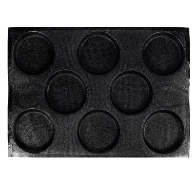 8 Holes Hamburger Bun Pans for Baking Mesh Silicone Bread Pans for Baking Non Stick Perforated Baking Molds