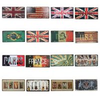 Lupeishop Country National Flag Sign Car Plate License Plaque Metal Tin Sign Poster Decor For Shabby Retro Metal Board Painting Bar Cafe Decor