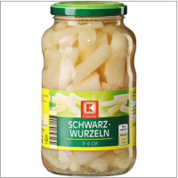 ?Import? Schwarzwurzeln, geschält 580g / Black salsify, peeled in a jar 580g สินค้าเยอรมัน