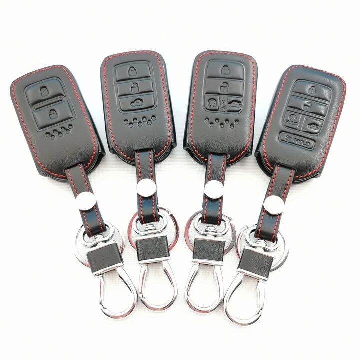 leather-car-remote-key-case-cover-for-honda-crv-cr-v-fit-civic-accord-hr-v-hrv-city-odyssey-xr-v-shell-holder-keychain-protector