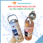 Bình giữ nhiệt Boss 1200ml cao cấp inox 304 giữ nhiệt 8