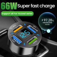 Olaf 66W USB Type C Car Charger USB Quick Charge 3.0 4 Ports Mobile Phone Fast PD Charger Car Adapter For iPhone 14 13 Pro Max Car Chargers