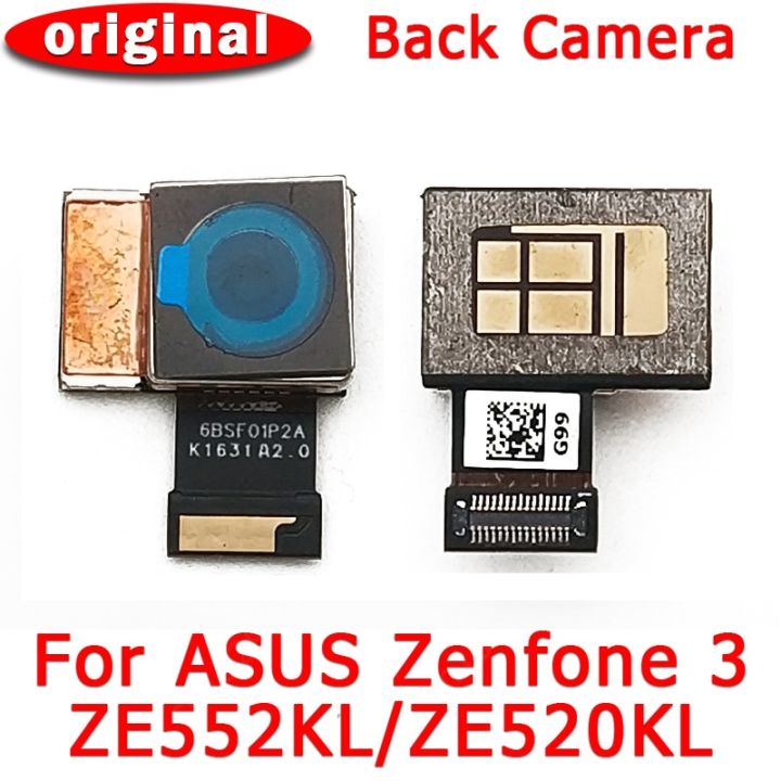 กล้องหลังด้านหลังของแท้สำหรับ ASUS Zenfone 3 ZE552KL ZE520KL โมดูลกล้องหลังอะไหล่ทดแทนสายเคเบิลงอได้การซ่อม