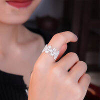 Art Selection New Ring Light Luxury Lace Ring Female Hollow Lace Ring Live 7XT7