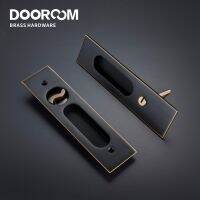 Dooroom ทองเหลืองล็อคประตูบานเลื่อนโมเดิร์นอเมริกันกดดึงซ่อนจับภายในห้องนั่งเล่นห้องน้ำระเบียง Lockset ด้วยคีย์