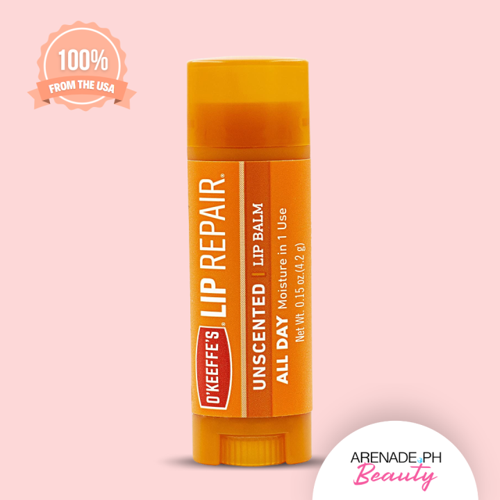 O'Keeffe's Unscented Lip Repair Lip Balm for Dry, Cracked Lips (4.2 g