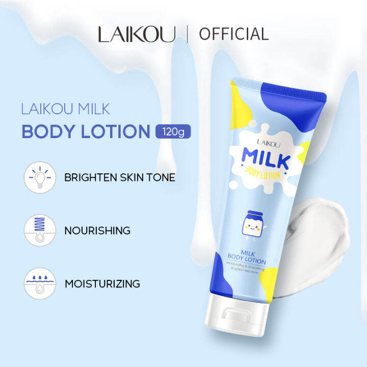 LAIKOU Milk Whitening Body Lotion Brightening Moisturizing Smoothing ...