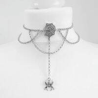 Spooky Hanging Spider Chain Choker Dainty Webs Halloween Gothic jewelry fashion 2020 novelty beautiful unique women gift punk