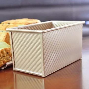 Aluminum Alloy Toast Box Bread Loaf Pan Baking Mold With Lid Non-stick Metal  Mold -6x6x6cm