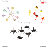 Star ส้อมจิ้มผลไม้พลาสติกเกรดอาหารขนาดเล็กลายการ์ตูนสำหรับเด็กเค้กผลไม้จิ้มเบนโตะอาหารกลางวันอุปกรณ์ตกแต่งงานปาร์ตี้