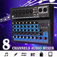 มิกเซอร์ DX-08 มิกซ์เซอร์ 8CH มืออาชีพ 6 ช่อง USB บลูทู