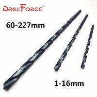 เครื่องมือ Drillforce 1.0mm-16mm HSS M2 Black Oxide Long Twist Drill Bits สําหรับงานโลหะโลหะผสมเหล็กหล่อ