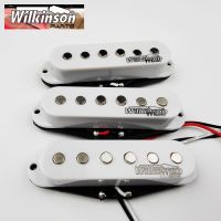 Wilkinson รถกะบะคอยล์เดี่ยววินเทจรถปิคอัพกีตาร์ไฟฟ้าสำหรับกีตาร์ ST สีขาว1ชุด WOVS