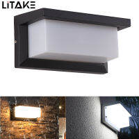 LITAKE ไฟ LED โคมไฟติดผนังตกแต่งสวน,เครื่องตกแต่งภายนอกที่ทันสมัยกันน้ำสนามหญ้าถนน