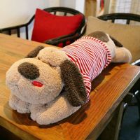 Lap dog plush toy dog u200bu200brag doll puppy doll หมอนยาวตุ๊กตาที่ถอดออกได้และล้างทำความสะอาดได้สาวหมอนนอน