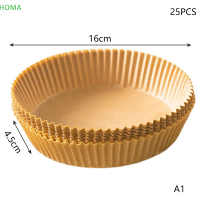 ?【Lowest price】HOMA 25 50ชิ้นอากาศทอดกระดาษที่ใช้แล้วทิ้งกระดาษซับไม่ติดหม้อทอดอากาศกระดาษแผ่นรองกระดาษอบสำหรับไมโครคลื่น