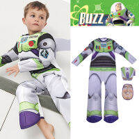 บอดี้สูทจั๊มสูทชุดคอสเพลย์ชุด Buzz Lightyear พร้อมชุดหน้ากากฮัลโลวีนสำหรับงานเลี้ยงเด็กวันเกิดเด็กผู้ชาย