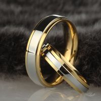 [HOT] Ramos Stainless steel Wedding Ring Simple Design Couple Alliance Ring 4mm 6mm Width Band Ring for Women and Men