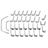 34Pcs Chrome Front Center Grille Grill Moulding Strips Cover Trim for Toyota Yaris Cross 2020 2021 2022 Car Styling