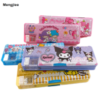 Mengjee อุปกรณ์การเรียนการ์ตูนมัลติฟังก์ชั่น My Melody Kuraii Cinnamoroll กล่องเครื่องเขียนกล่องดินสอกล่องดินสอ