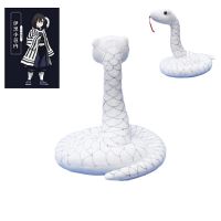 Demon Slayer Cosplay Snake Kimetsu No Yaiba Iguro Obanai White Snake With Stripes Stuffed Plush Doll Toy Costume Prop