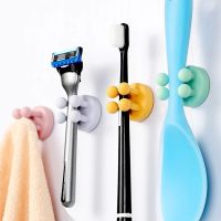 1Pcs Silicone Self-Adhesive Hook Seamless Bathroom Door Hangers Punch-Free Hooks Key Umbrella Holder Towel Rack Wall Decoration