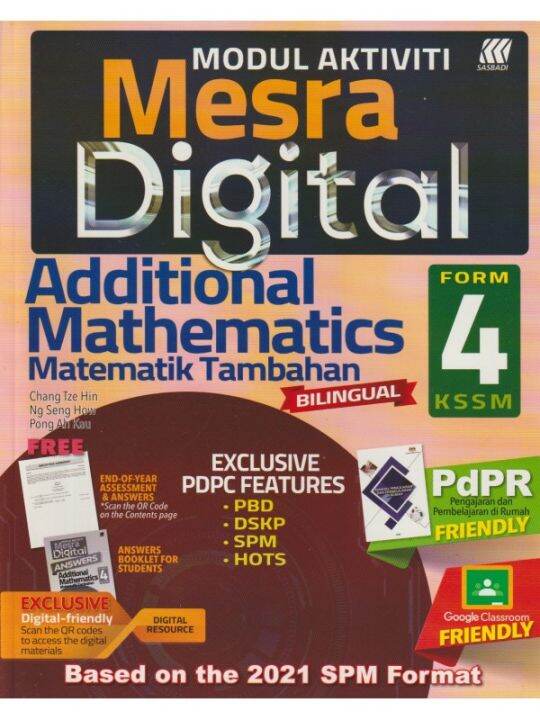 Modul Aktiviti Mesra Digital Matematik Tambahan Form 4 KSSM (BILINGUAL