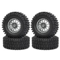 4Pcs 2.6 Inch Metal Beadlock Wheel Rim 135mm Rubber Tire Tyre for 1/10 RC Crawler Car Axial SCX10 Wraith RR10 Capra