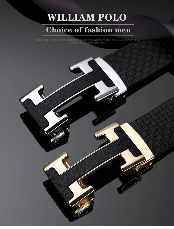 Williampolo Famous Brand Belt Men Top Quality Genuine Luxury Cow Leather  Belts For Men Strap Male Metal Fashion Automatic Buckle