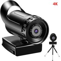 ZZOOI Autofocus 1080p/2K/4K Webcam Computer Camera HD Network USB Live Webcam Rotatable With Tripod For Live Video Conference