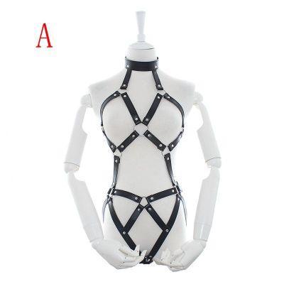 Adult Games PU Leather Body Harness for Women Fetish Slave Bondage Restraints,Exposed Breast Chastity Belt, Sex Products