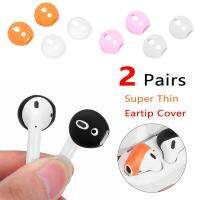 2 Pairs Earpads Anti Slip Protective Ultra Thin Noise Isolating Replacement Eartips Earphone Tips Silicone Case Cover