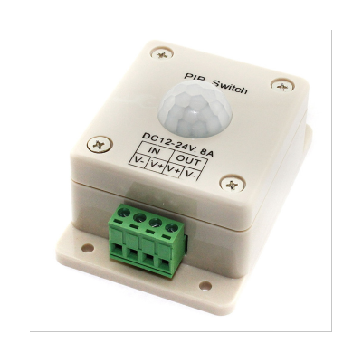 Automatic DC 5V 12V 24V Infrared PIR Motion Sensor Switch Plastic Sensor Switch Automatic Sensor Switch for LED Strip Light Bulb Lamp Infrared Motion Sensor Switch