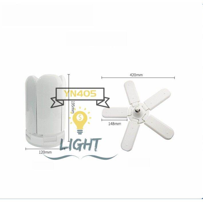 หลอดไฟ-led-ทรงใบพัด-พับเก็บได้-125w-ปรับมุมโคมไฟได้-ประหยัดพลังงานไฟ