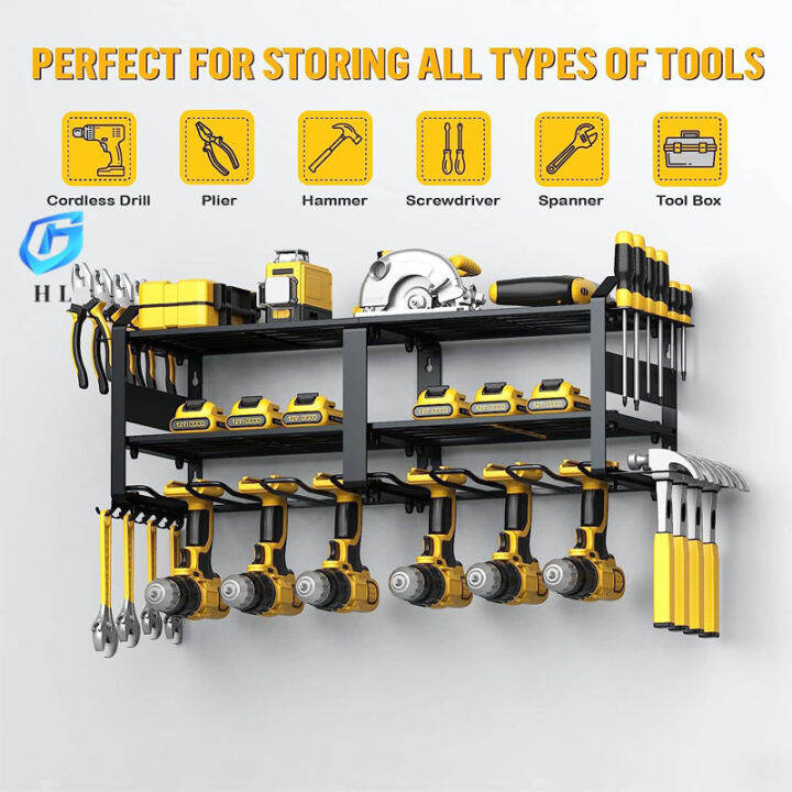 HL electric tool storage rack 8 drilling slot storage rack drilling