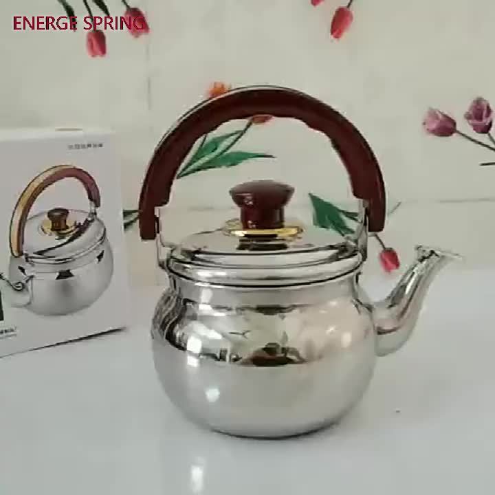 teapot Stainless Steel Boiling Water Tea Kettle Thicken Large Capacity  Whistling Tea Pot Beep Reminder Teapot Suitable for Induction Cooker tea  pot