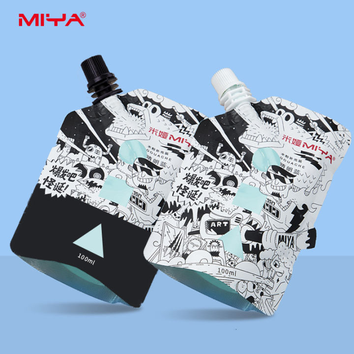 miya-himi-gouache-สีกระเป๋า100ml-56สีปลอดสารพิษผิวสี-gouache-เติมสีสำหรับอุปกรณ์วาดรูปศิลปะ